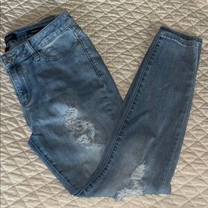 Judy Blue Light Blue Distressed Skinny Jeans 31